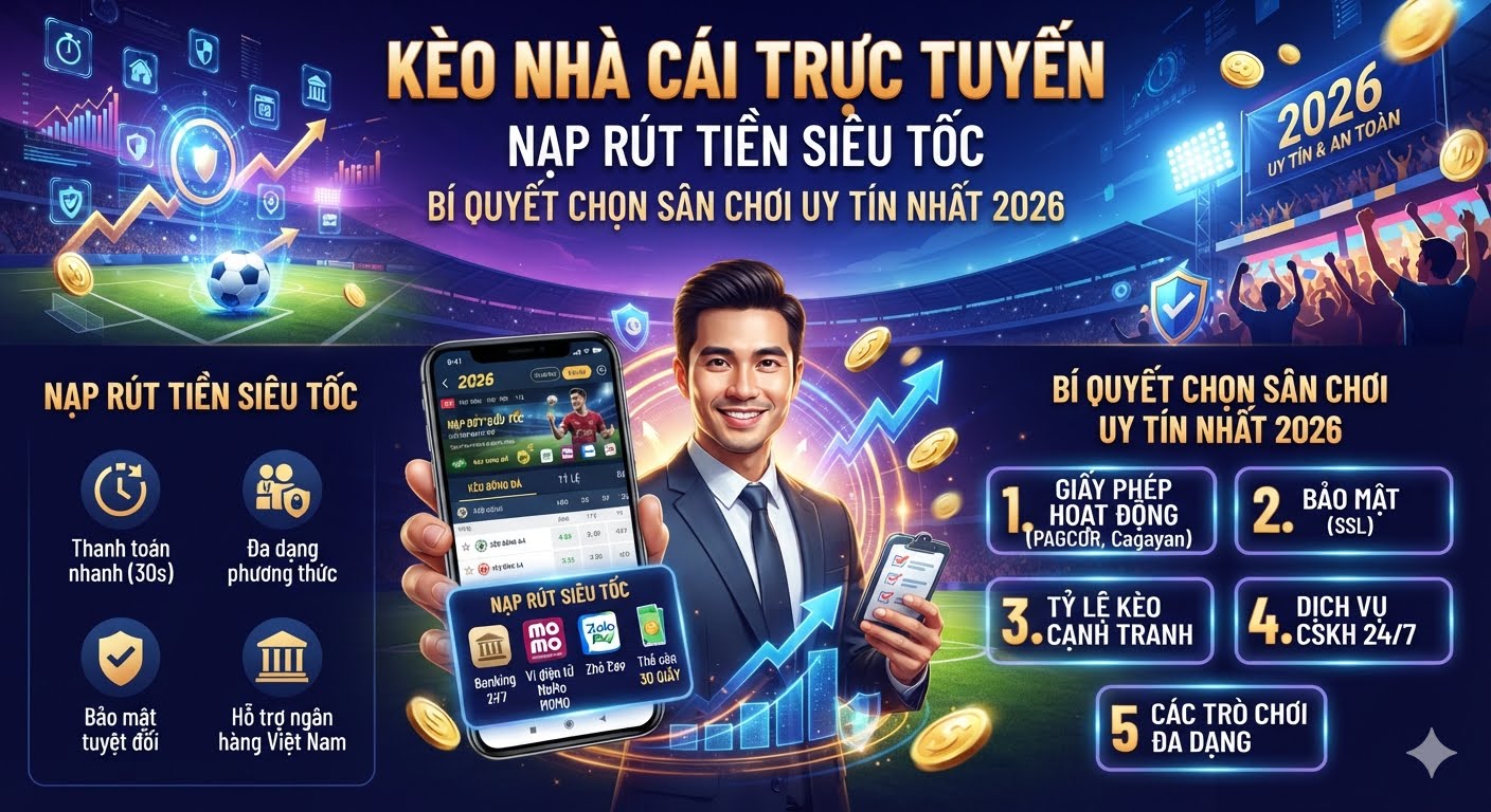 kèo nhà cái trực tuyến nạp rút tiền siêu tốc